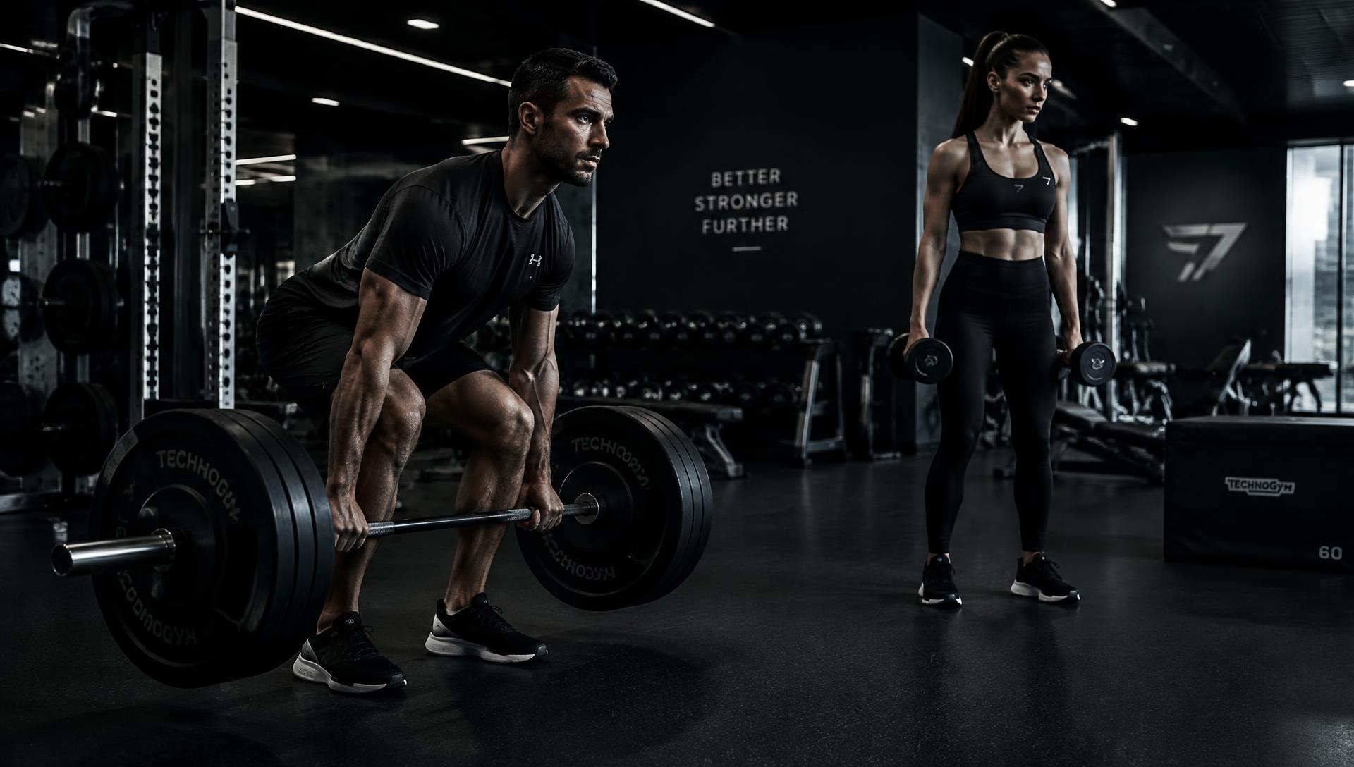 People training in a modern gym